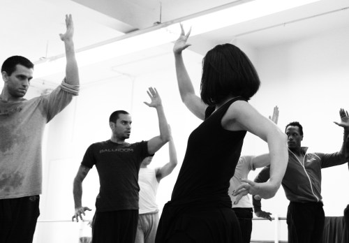 JP Tenuta, Ricardo J. Garcia, Annabelle Lopez Ochoa and Bobby Briscoe rehearsing Nube Blanco.  Photo by Altin Kaftira.