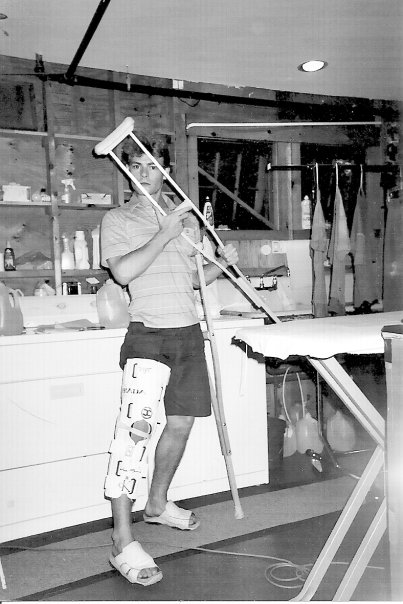 Yours truly at Jacob's Pillow in 2003, where I dislocated my knee during my first show..