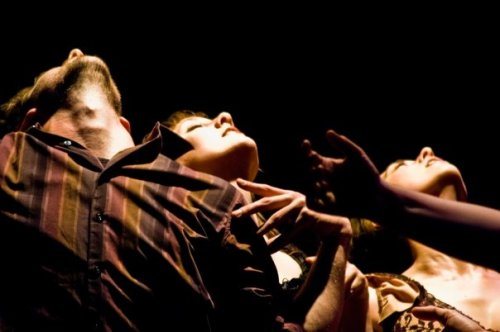 Molly Shanahan/Mad Shak dancers Benjamin Law, Kristina Fluty and Jessica Marasa.