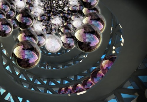 visiondivision_tornado_foyer Rendering of the foyer of Visiondivision and Markus Wagner's Tornado Tower.