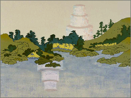 Jeffrey Forsythe, "Reflections of the Way Cake Used to Be," 2005. Oil and acrylic on panel.