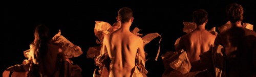 Dancers in Anne Collod and Anna Halprin's "parades & changes, replays." Photo by Jérôme Delatour.
